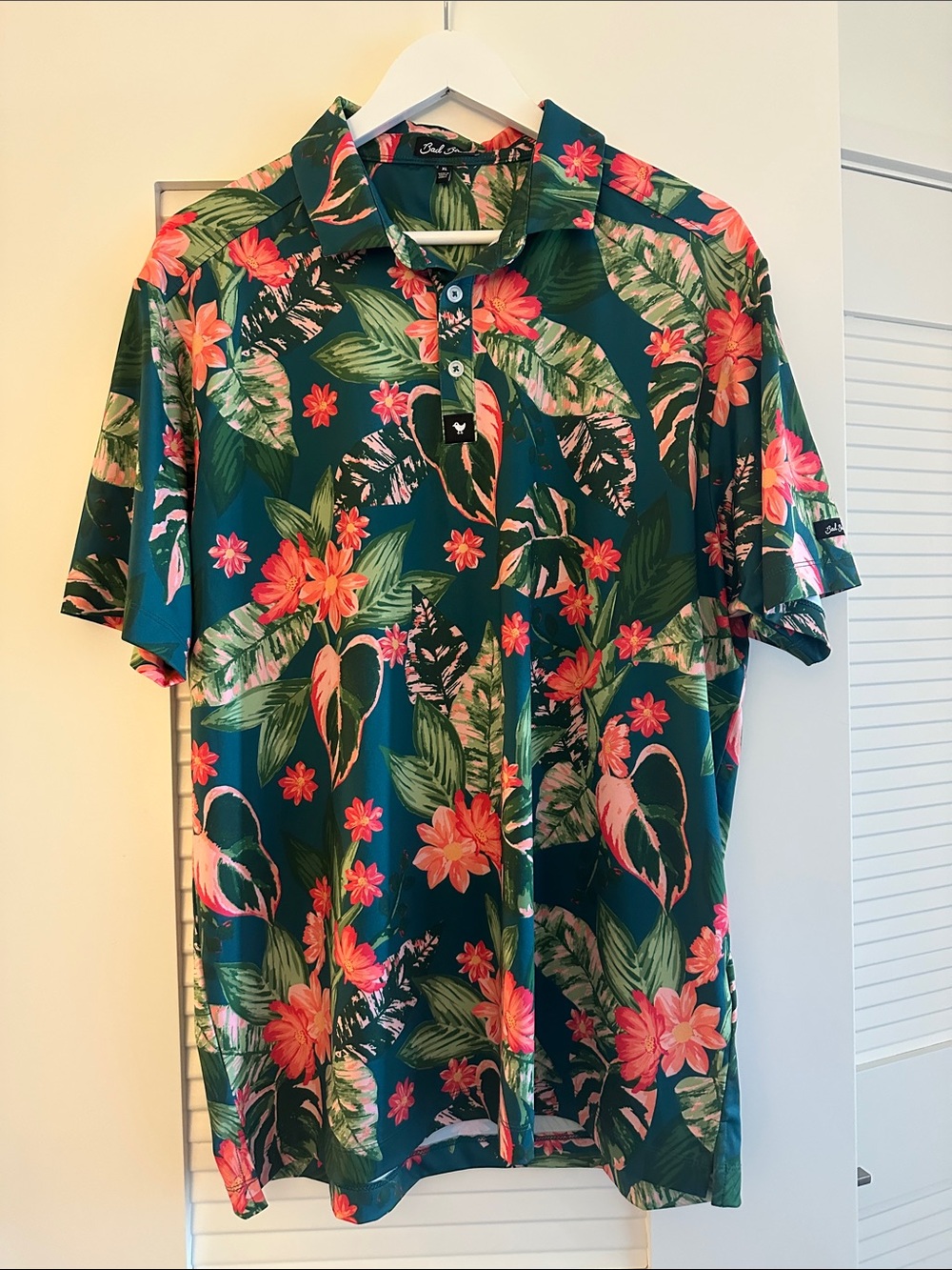 Bad Birdie Hawaiian golf polo